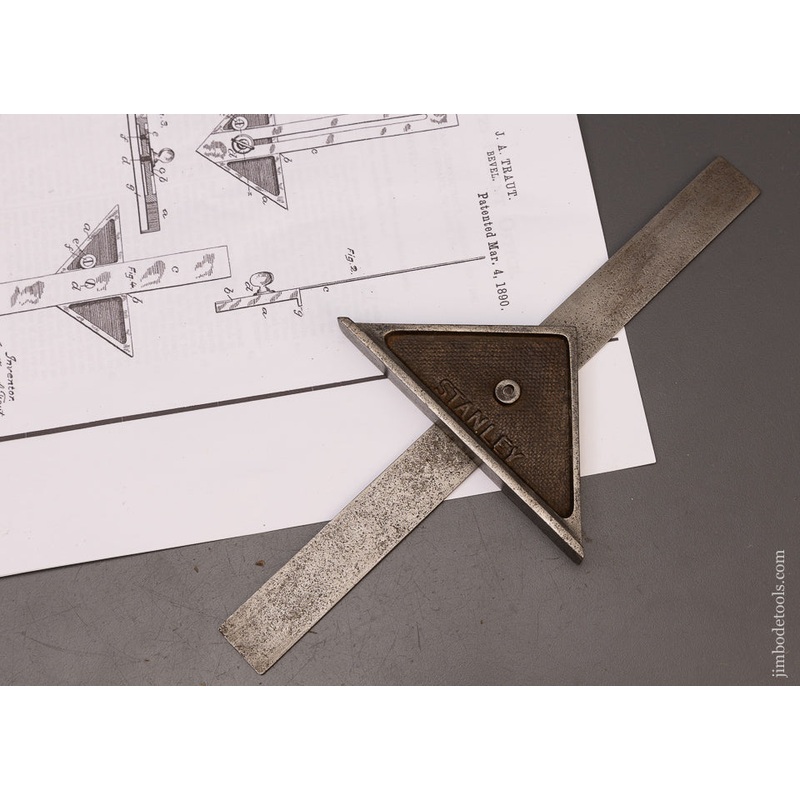 TRAUT PATENT MAR. 4, 1890 Combination Square and Bevel Rare STANLEY – EXCELSIOR 111635 – AS OF MAY 5