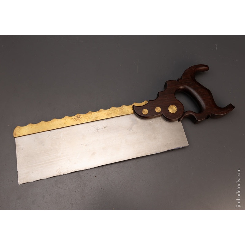 Wild & Fancy Rosewood Handled Triple Cove Brass Back Saw – 111452