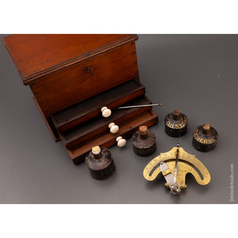 Rare & Fine HOLTZAPFFEL Goniostat in Original Box with Ebony Trim & Ivory Knobs – EXCELSIOR  111792 – AS OF MAY 24