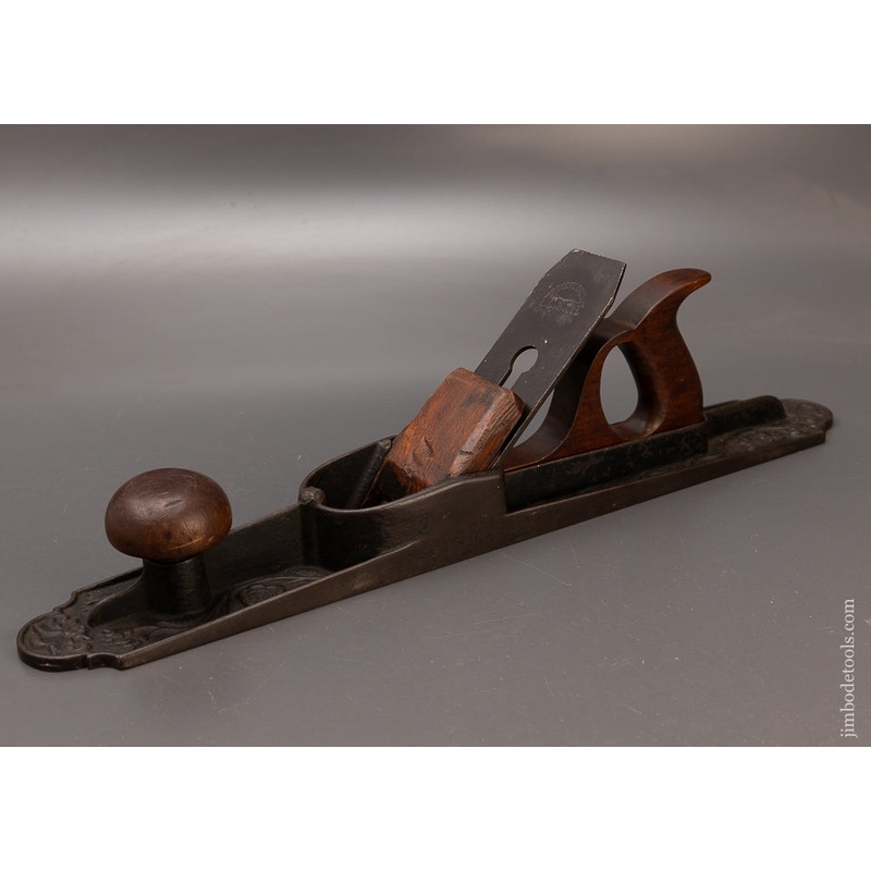 Rare Floral Casting & Waffle Sole MORRIS PATENT Jointer Plane – 111604 – AS OF MAY 18