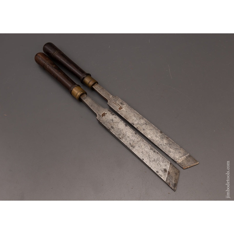 2 Rosewood Handled Skew Turning Chisels by WARD & SORBY – 112275