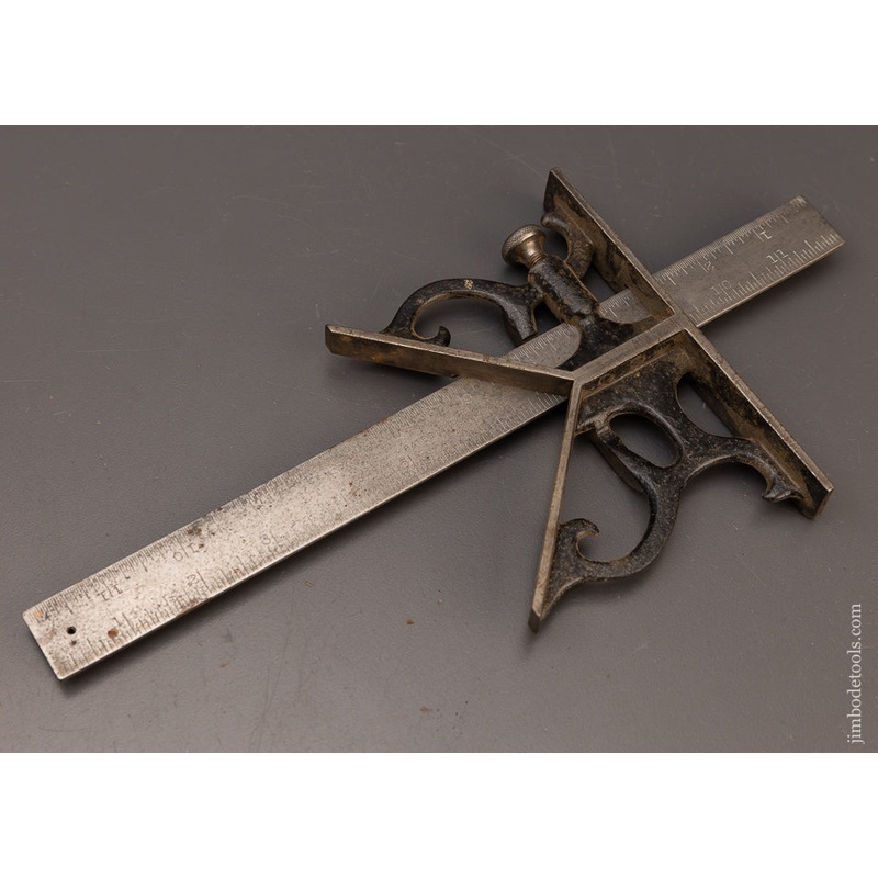 Rare & Fancy CHAPLINS PATENT Combination Square & Center Finder – 112181