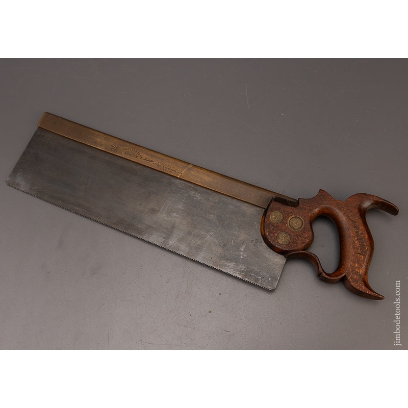 Stunning Triple Medallion Brass Back Tenon Saw by GROVES Tuned by Michael Merlo – 112251