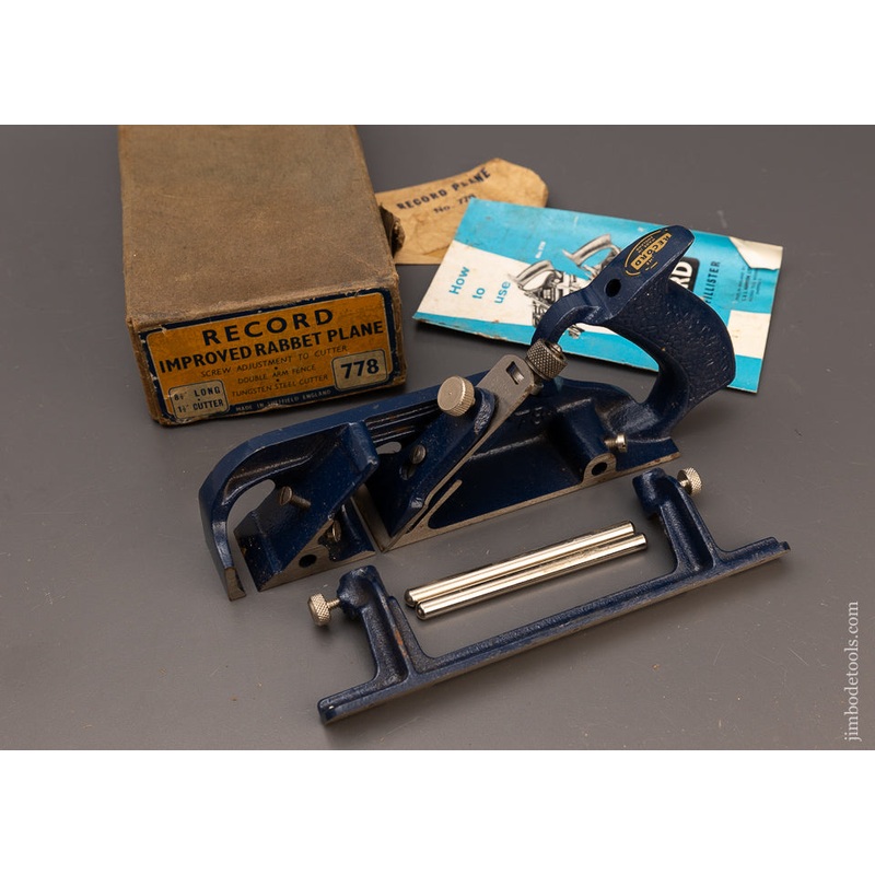 RECORD No. 778 Rabbet Plane Mint in Box – 112391