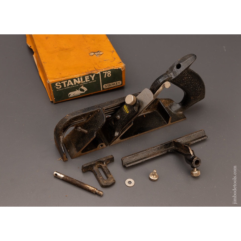 100% Complete STANLEY No. 78 Duplex, Rabbet, and Filletster Plane in Original Box –  112464