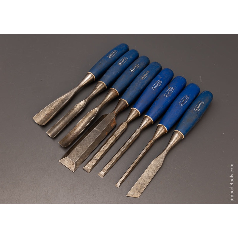 Set of 8 MARPLES BLUE CHIP Chisels & Gouges – 112370