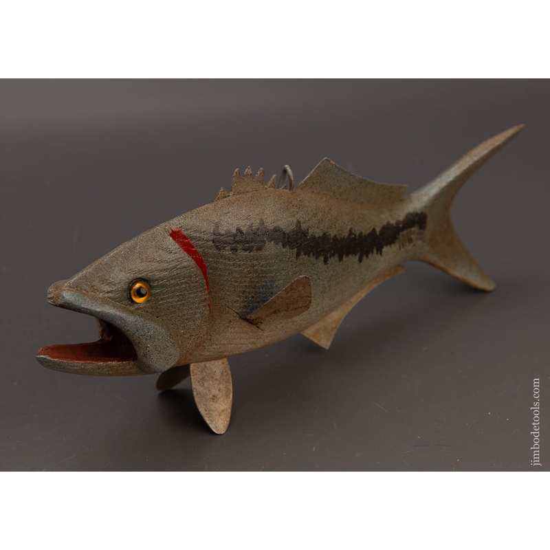 Very Nice Large Carved Fish Decoy by ROBT. FRANCIS 12 1/2 Inches Long – 112584