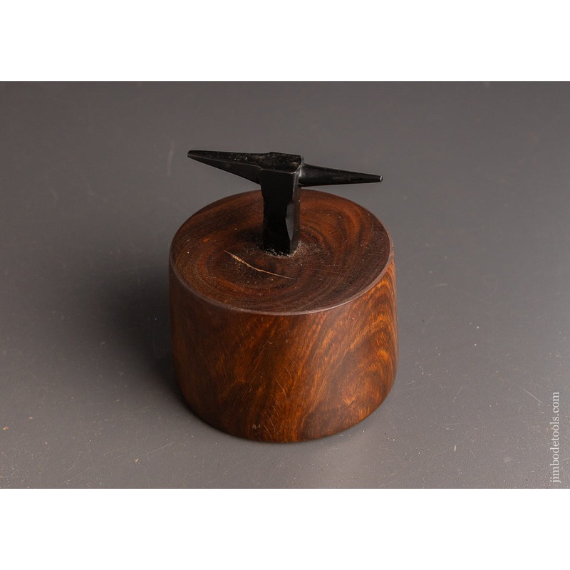 Watch Makers Stake Anvil on Lignum Vitae Stump 4 1/2 Inches High- 112698