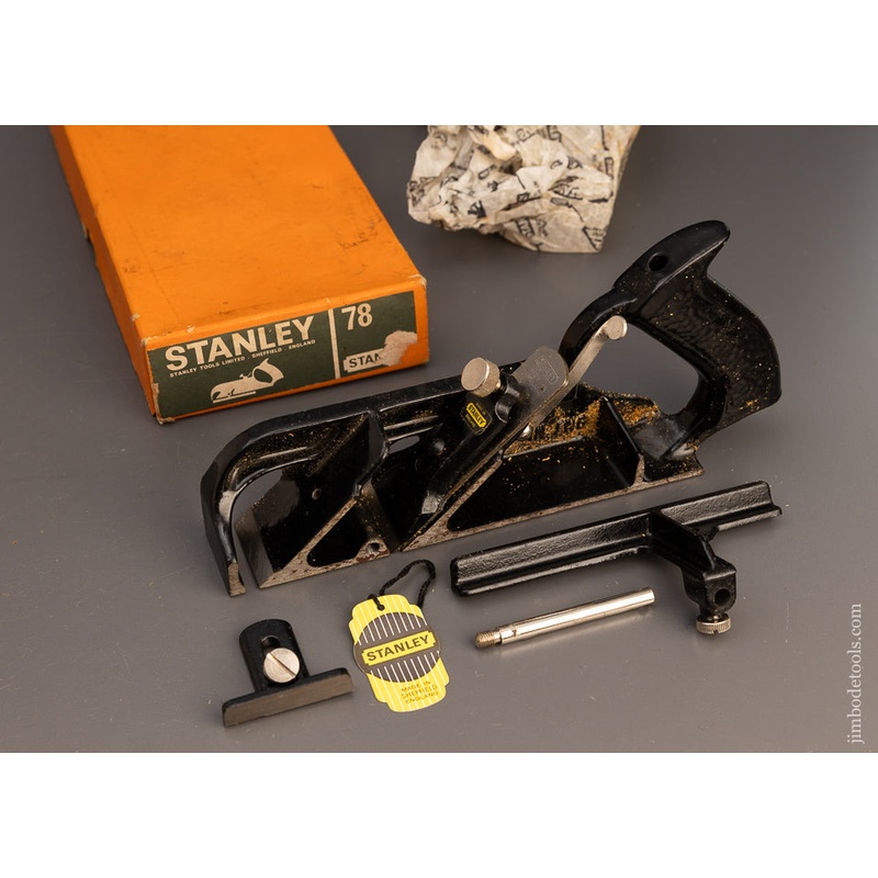 100% Complete STANLEY No. 78 Duplex, Rabbet, and Filletster Plane in Custom Box – 112969