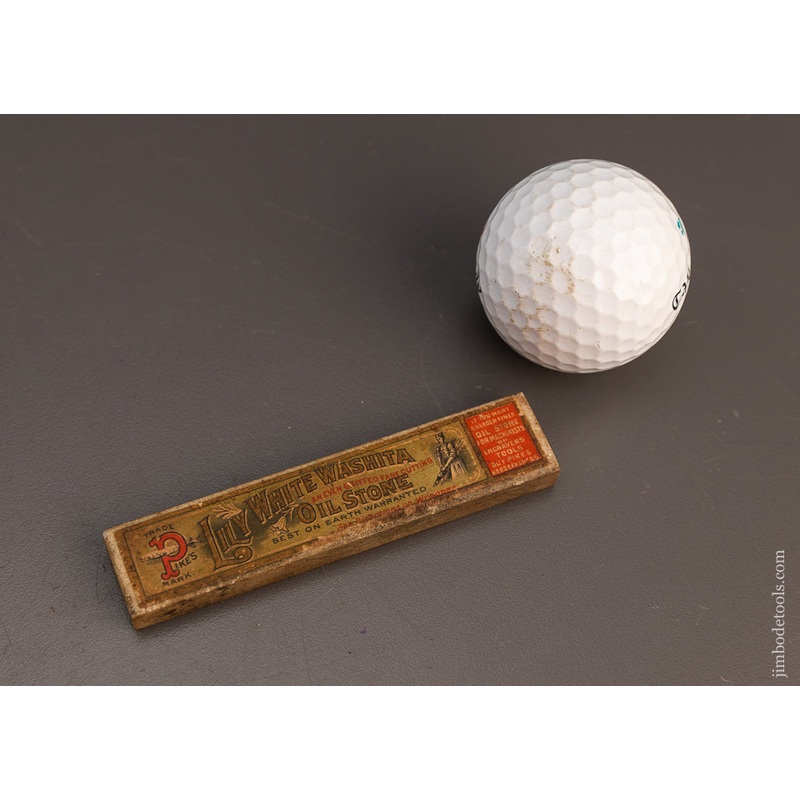RARE Salesmans Sample PIKES Miniature Lily White Washita Oil Stone – 113057