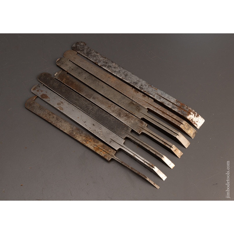 Set of 7 W. BUTCHER Plow Plane Irons – 112858