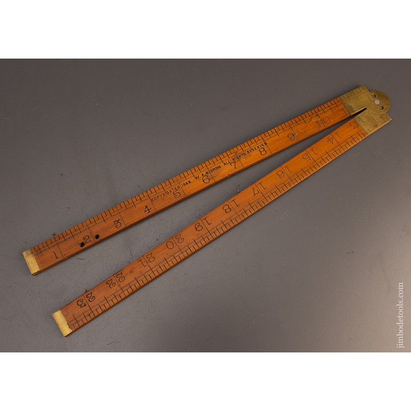 Unusual 1888 Patent Boxwood Folding Rule Dress Makers – 113169