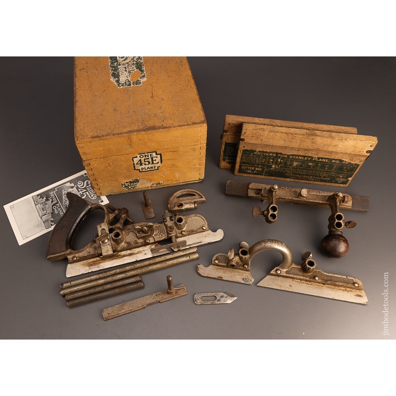 100% Complete STANLEY No. 45 Combination Plane in Original Box – 113463