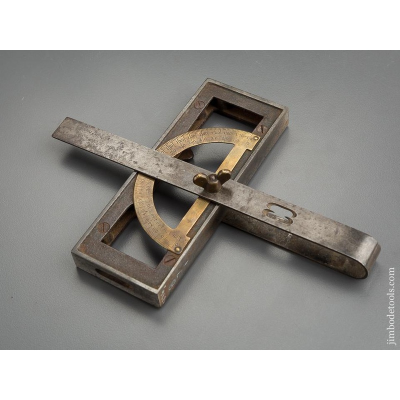 Rare! CHAMBERLIN’s Patent January 1, 1867 Combination Square, Protractor, Inclinometer & Level by BATCHELDER – 79127