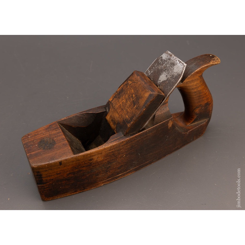 Rare D Handled Coffin Smooth Plane D.R. BARTON 1832 – 113319
