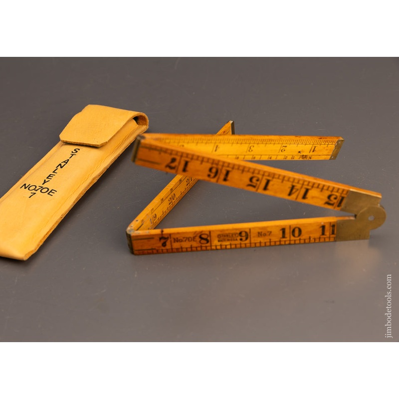 Rare STANLEY No. 70E Boxwood Blind Mans Folding Rule – 113107