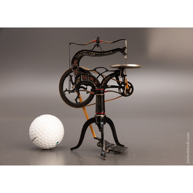 Remarkable PAUL HAMLER Miniature DIRIGO Treadle Powered Jig Saw – EXCELSIOR 113416 – AS OF OCT 4