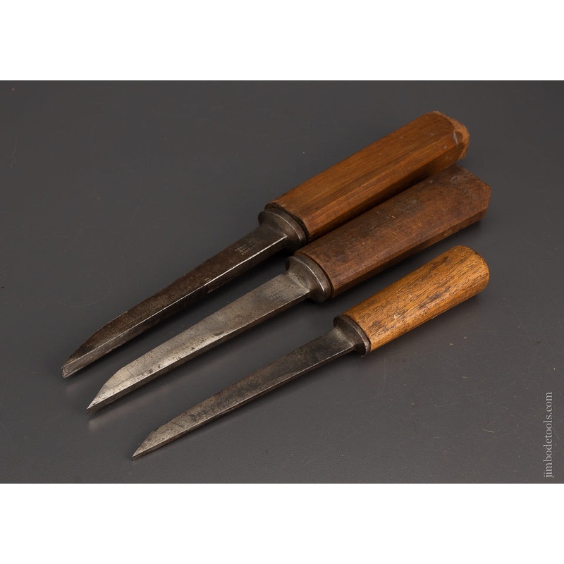 Set of 3 W. BUTCHER Pig Sticker Mortise Chisels — 105730
