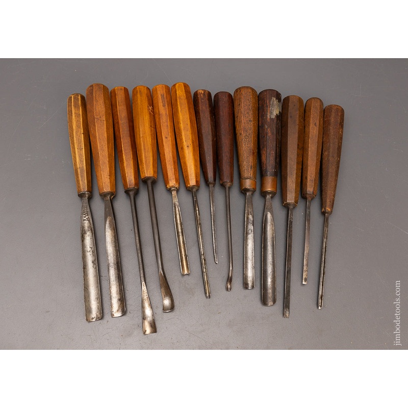 Set of 13 ADDIS Carving Tools Chisels Gouges – 116809