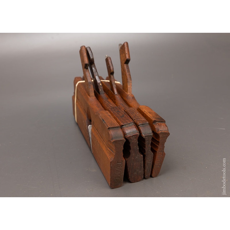 Set of 4 Round Moulding Planes by PETER DUESING, ANHOLT 1830-1927 – 116714