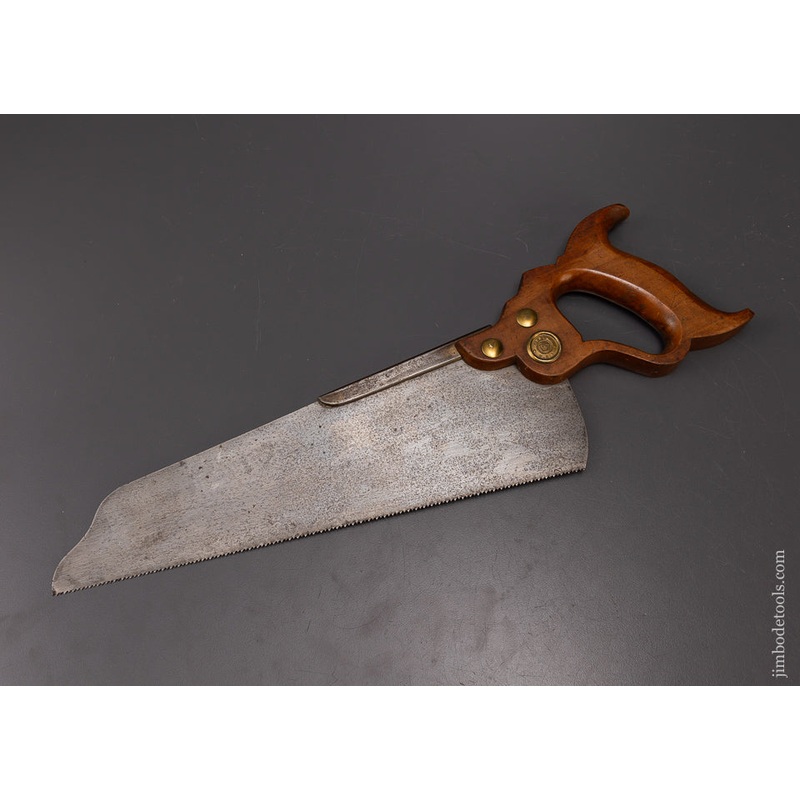 Rare DISSTON No. 8 Half Back Saw with Double Cove Handle & Ogee Toe – 108660
