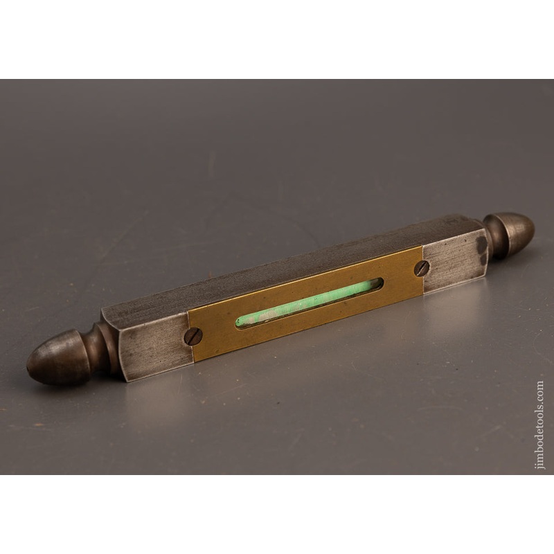 Rare & Fine HALL & KNAPP NEW BRITAIN, CT. Iron Finial Level with Label – 113206G – AS OF OCT 19