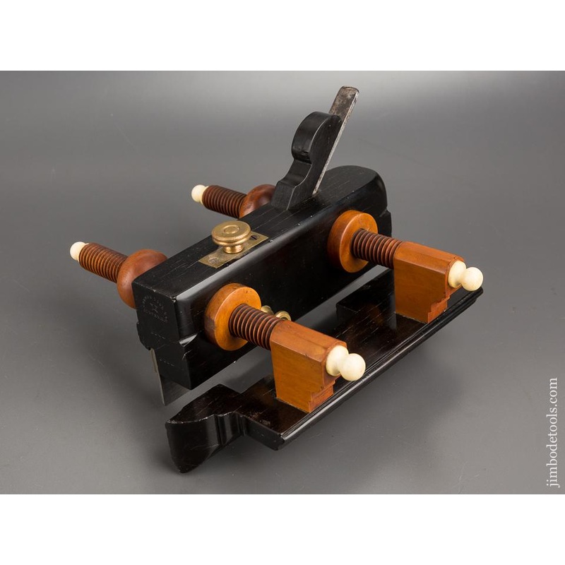 RARE & FINE! Ebony Plow Plane by AUBURN TOOL CO circa 1864-93 Auburn, NY –  Excelsior – 81048U