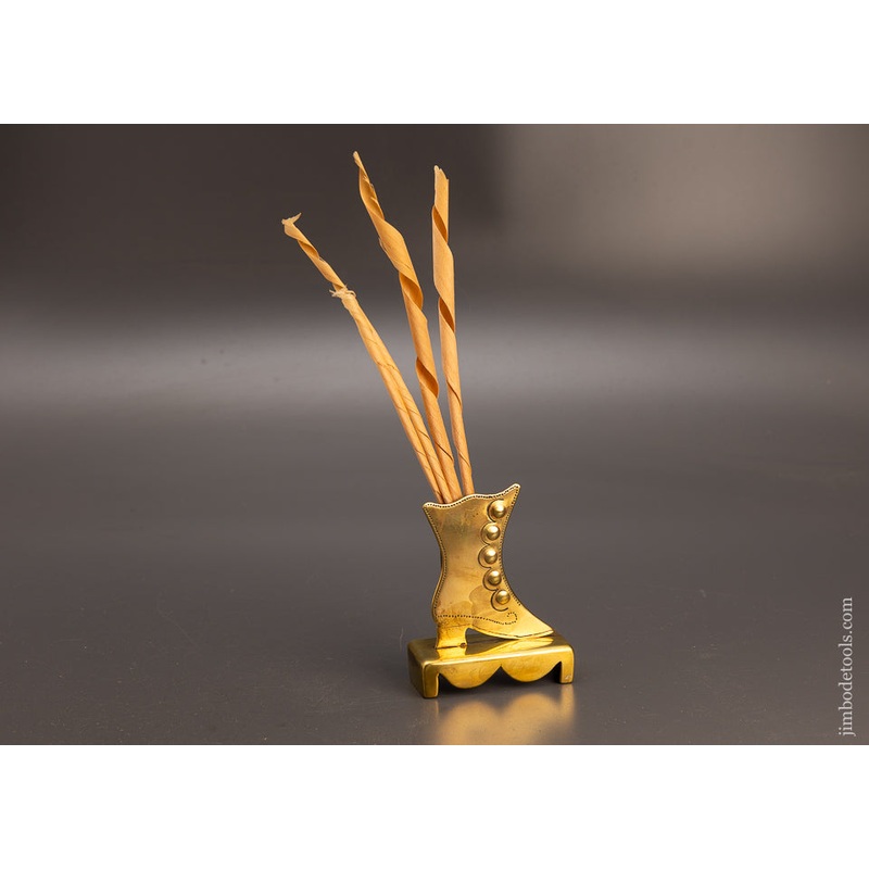 Vintage Brass Fireplace Mantle Top Match Holder – 108453