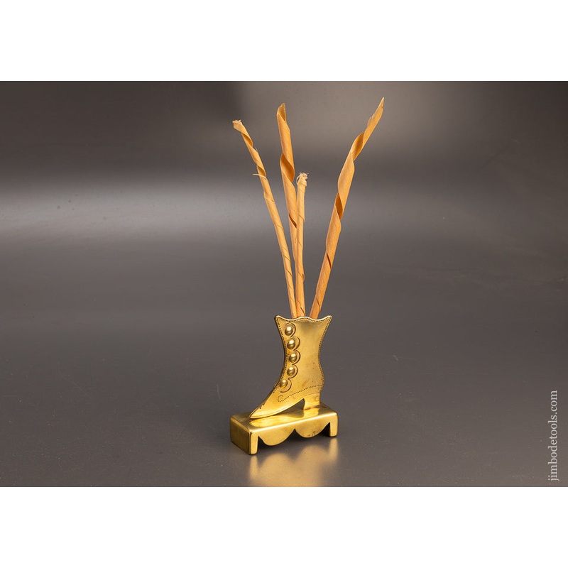Vintage Brass Fireplace Mantle Top Match Holder – 108454