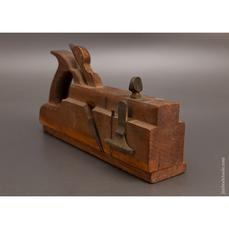 Rare 4 STAR **** Maker Handled Moving Filletster Plane by BARKER & BALDWIN Auburn, N.Y. – 113959