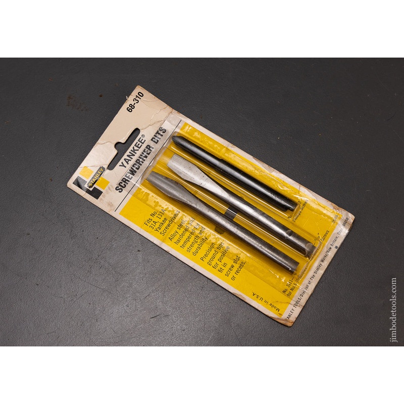 Set of 3 STANLEY YANKEE Screwdriver Bits for No. 31A & 131A Drivers — 109718M