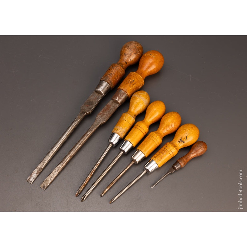 Set of 7 Cabinet Makers Screwdrivers Including 4 Phillips  – 114142