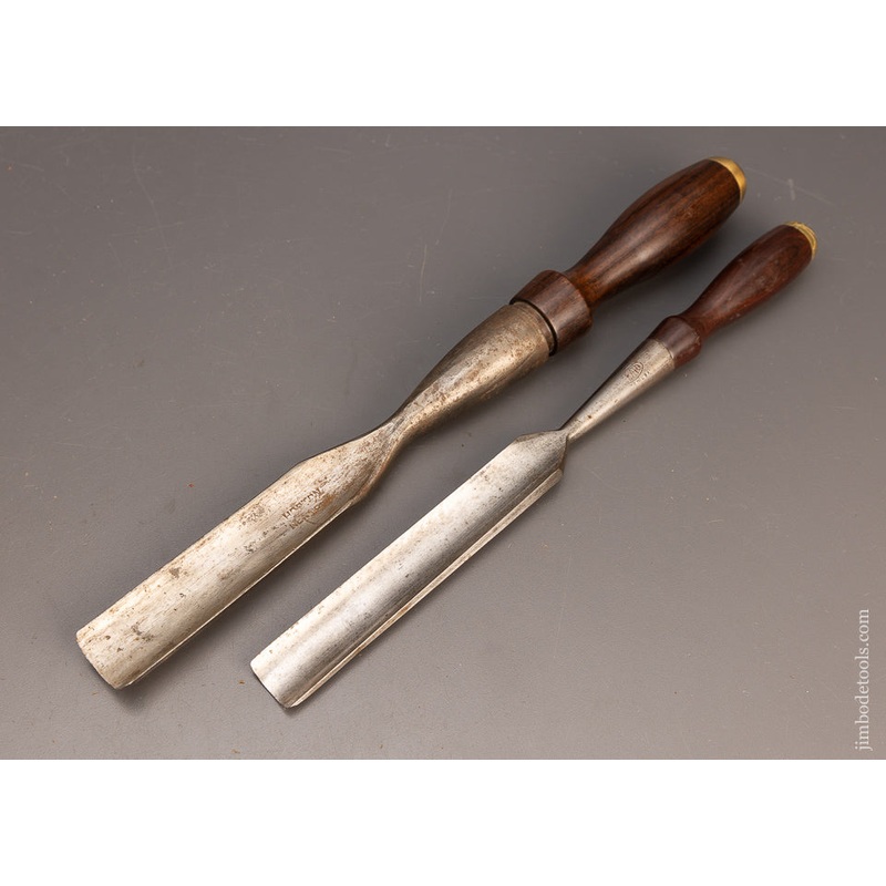 1 Inch & 1 1/4 Inch Gouges with Rosewood Handles by PEXTO & HORTON N.Y. – 114074