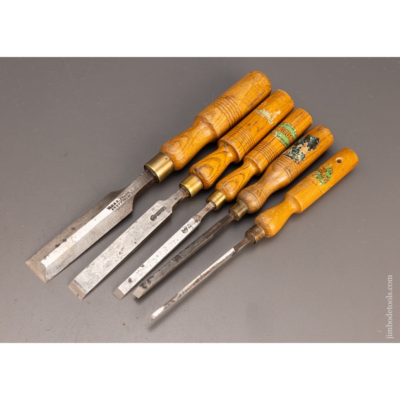 Really Sharp! Working Set of 5 Tang Chisels – 114059