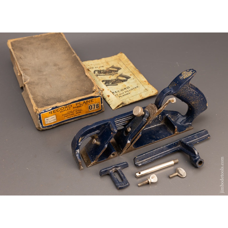 RECORD No. 078 Duplex, Rabbet, and Filletster Plane in Original Box – 113030