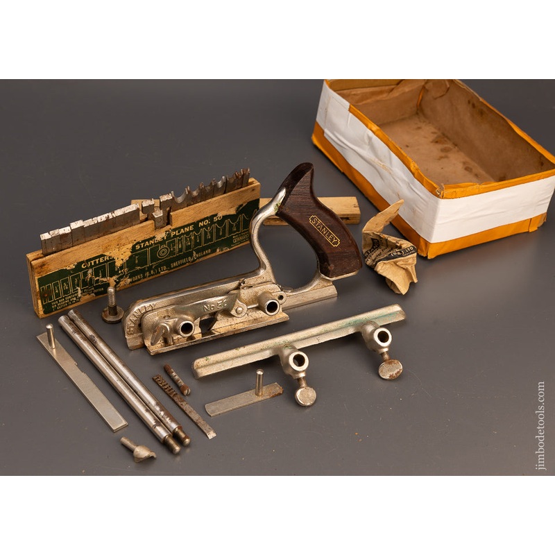 100% Complete Near Mint STANLEY No. 50 Combination Plow Plane – 114328