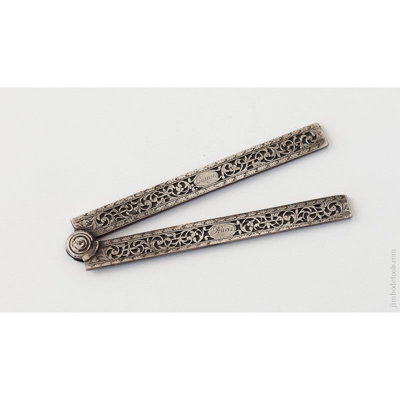 Reproduction 16th Century Ornate Folding Demi Pied De Roy by GEORGE PARIS — 59332U