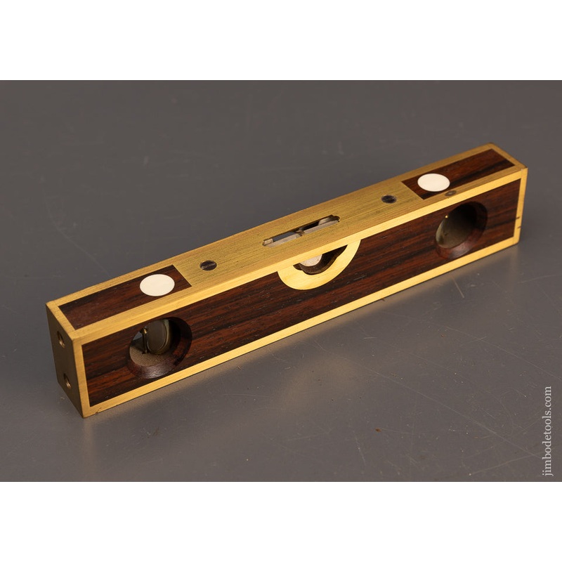 Rosewood Brass Bound STRATTON Double Plumb & Level by BARRY WEAVER – 114427