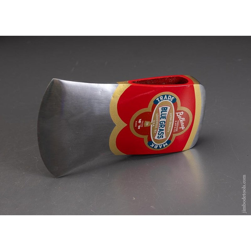 Spectacular BELKNAP BLUE GRASS Single Bit Axe in Full Paint & Decal Restoration – 95969