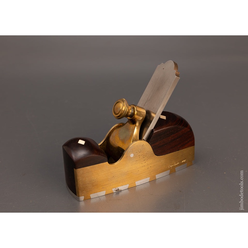 Stunning 3/4 Scale Gun Metal Rosewood Infill Smooth Plane by WAYNE ANDERSON – 114428 – AS OF DEC 19