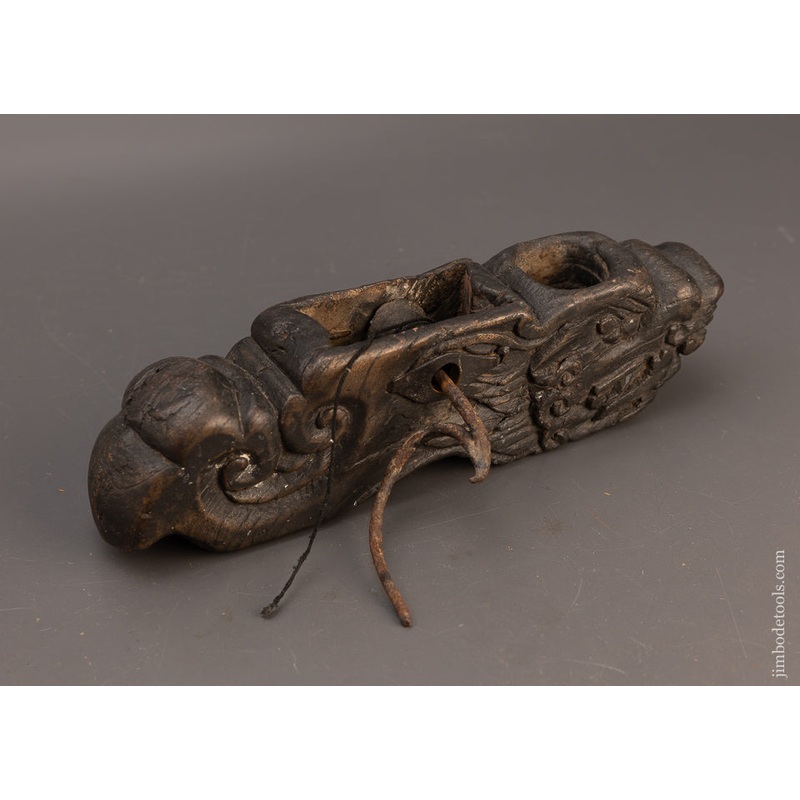 Tools As Art Ancient Hand-Carved Sumitsubo Japanese Ink Line – 114332