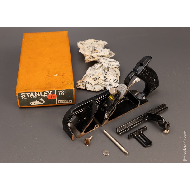 100% Complete STANLEY No. 78 Duplex, Rabbet, and Filletster Plane Near Mint in Box – 114474