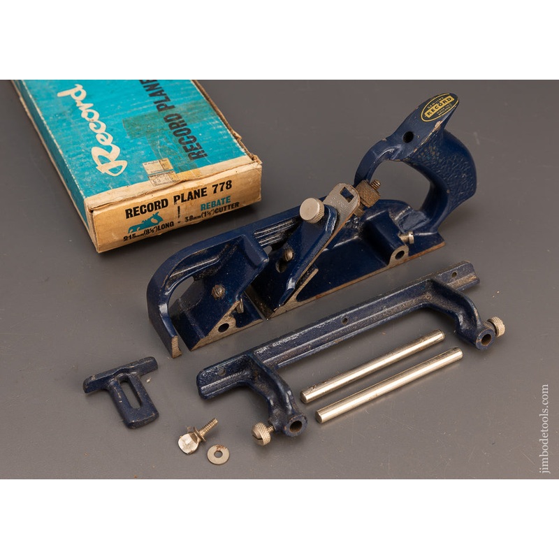 RECORD No. 778 Duplex Rabbet & Filletster Rebate Plane in Original Box – 114476