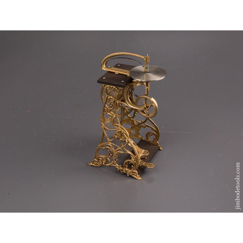 RARE and Beautiful!  Cast Brass Model of a FLEETWOOD Treadle Scroll Saw by PAUL HAMLER — 86927U