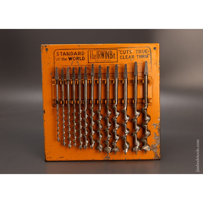 Set of 13 IRWIN Bits Extra Fine on Display Rack – 114660