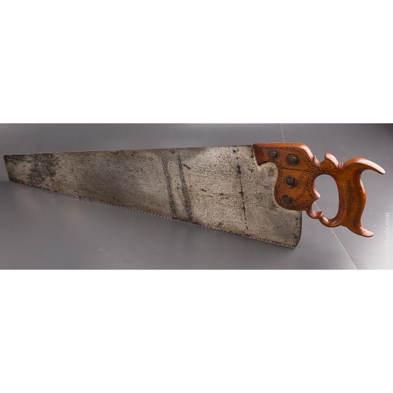 Stunning! DISSTON No. 12 London Spring Rip Hand Saw circa 1871 EXTRA FINE – 91267U