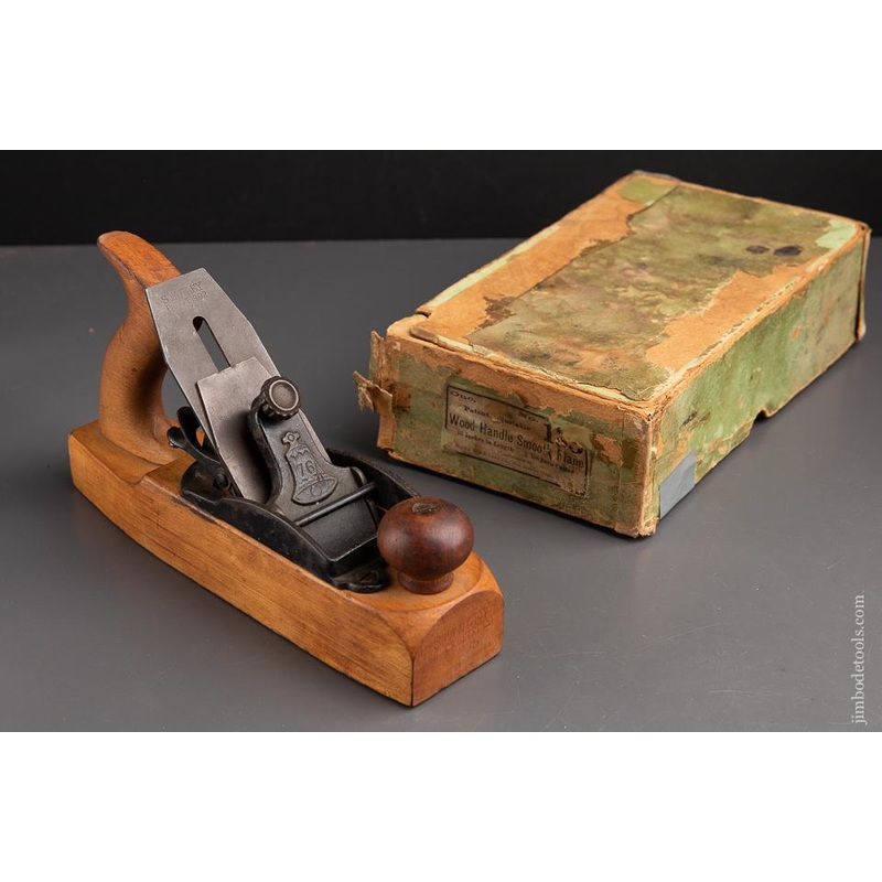 Rare Box STANLEY No. 135 Liberty Bell Smooth Plane in Green Box – 92894