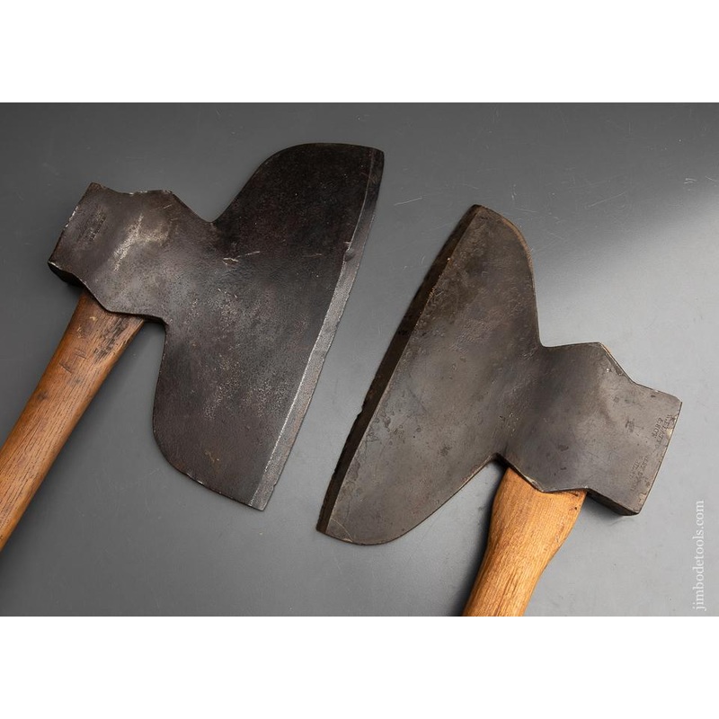 Right and Left Handed Pair of Offset Single Bevel Broad Axes by W. BEATTY & SON – 92961