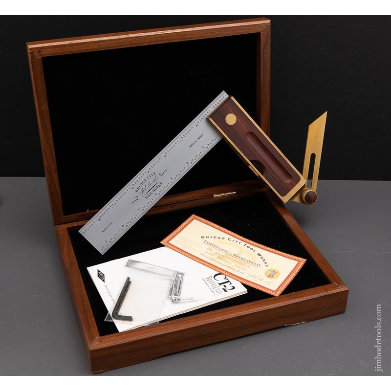 1994 BRIDGE CITY TOOL WORKS CT-2 SqueveLevel MINT in Original Wooden Box – 93141