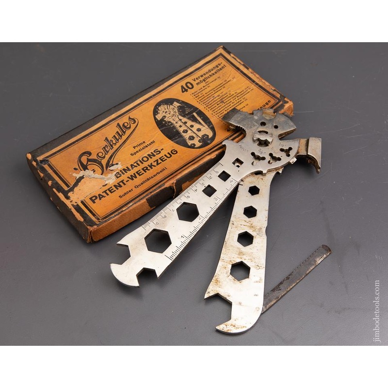 Rare! HERKULES Patent Axe Wrench Hammer and Combination Tool – 93291